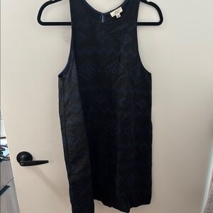 Aritzia Black and Blue Patterned Dress